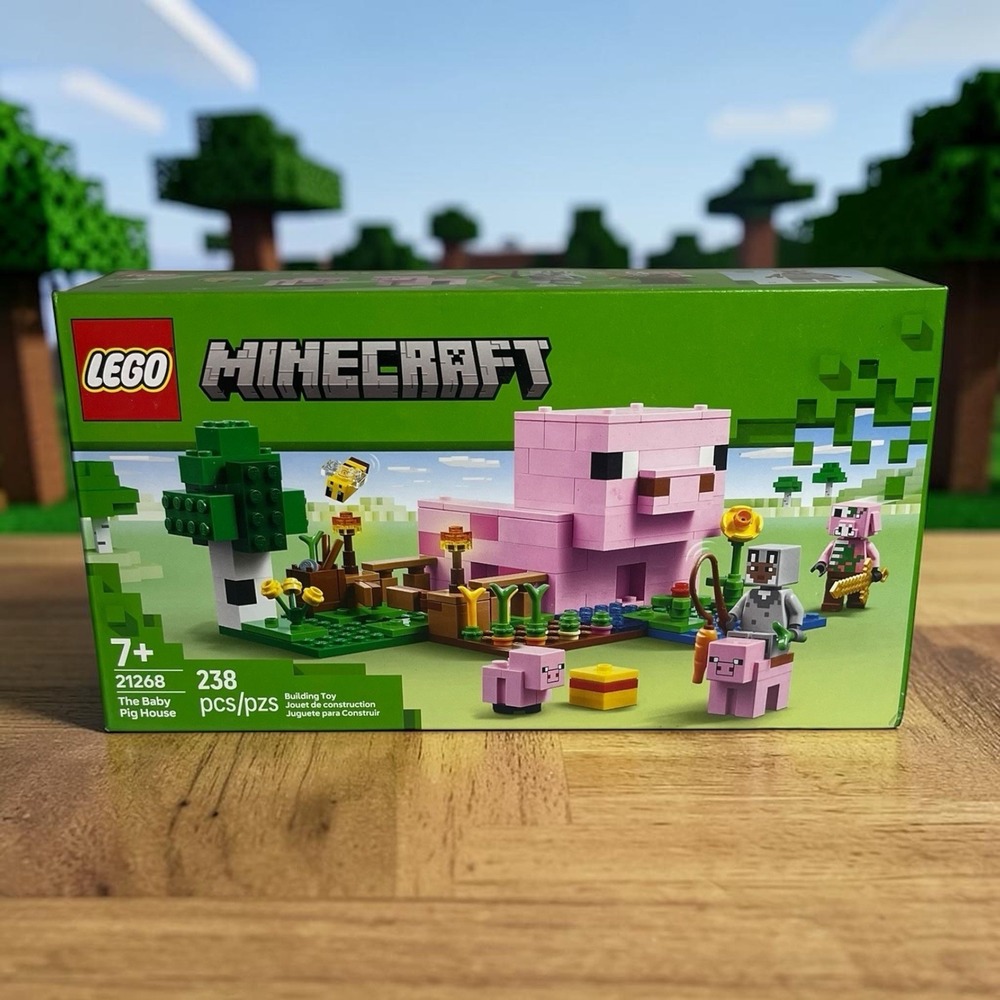 LEGO Minecraft The Baby Pig‎ House 238 Pcs Toy 7+ Figures Playset 21268